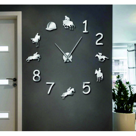 Wanduhr Rodeo-Pferdereiter 3D DIY HOME