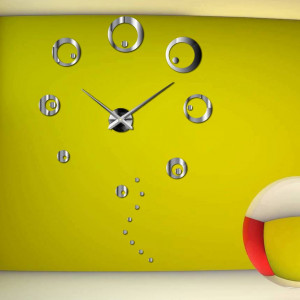 Wanduhr große Kreise selbstklebend DIY SVARBACH 2