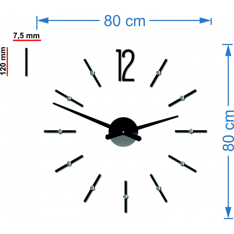 Moderne Wanduhr-Klebefolie SOFIA XXL zum Selbermachen