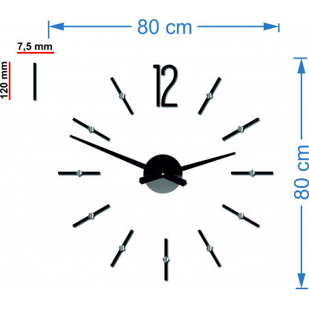 Moderne Wanduhr-Klebefolie SOFIA XXL zum Selbermachen
