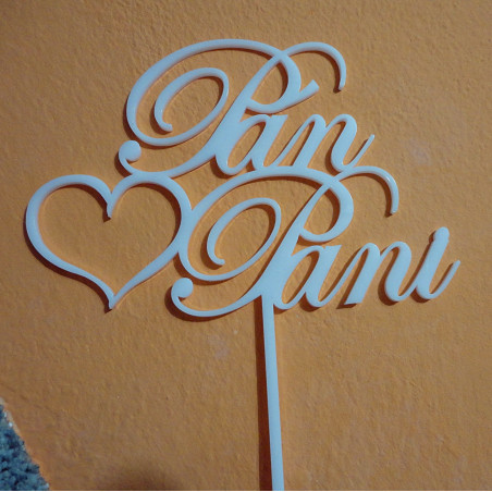 Kunststofffurchenverzierung auf Kuchenherr und Herrin. Abmessungen 150 x 222 mm