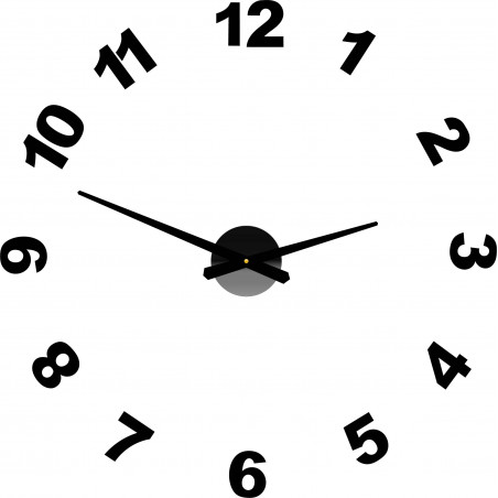 Design-Wanduhr Kleber PLEXI Zahlen OPTIC