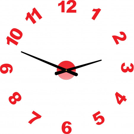 Design-Wanduhr Kleber PLEXI Zahlen OPTIC