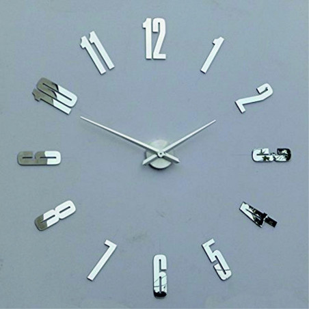 Wanduhr Spiegel HOPARTI 3D DIY Uhr als Bild.