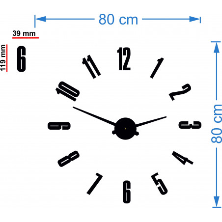 Wanduhr Spiegel HOPARTI 3D DIY Uhr als Bild.