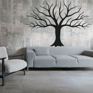 Bild der Wand Holzdekoration aus dem Sperrholz des Herbstbaums Herbst Abmessung: 600 x822 mm