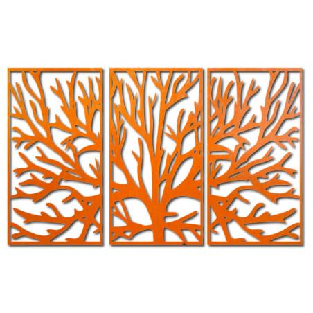 Farbenfrohes Wandbild mit einem Ast für das Wohnzimmer