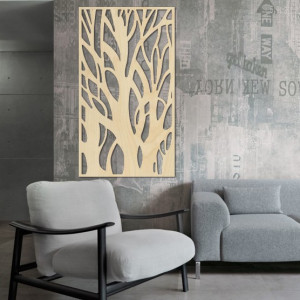 Wandbild des Baumes aus Pappel aus Holzsperrholz LYDIA 2