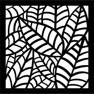 Wandgemälde aus Holzsperrholz geschnitzt Pappel FARN 2