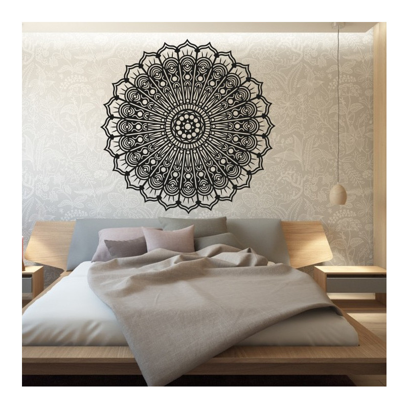 Mandala Blume des Friedens Holzwandbild aus Sperrholz SILVIA