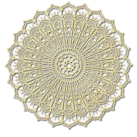Mandala Blume des Friedens Holzwandbild aus Sperrholz SILVIA