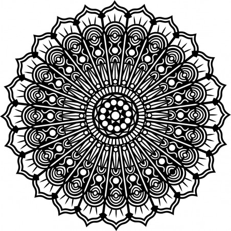 Mandala Blume des Friedens Holzwandbild aus Sperrholz SILVIA