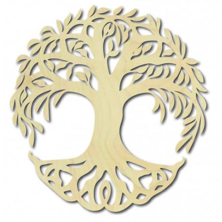 Moderne Holzwandmalerei aus Pappelsperrholz FIORA