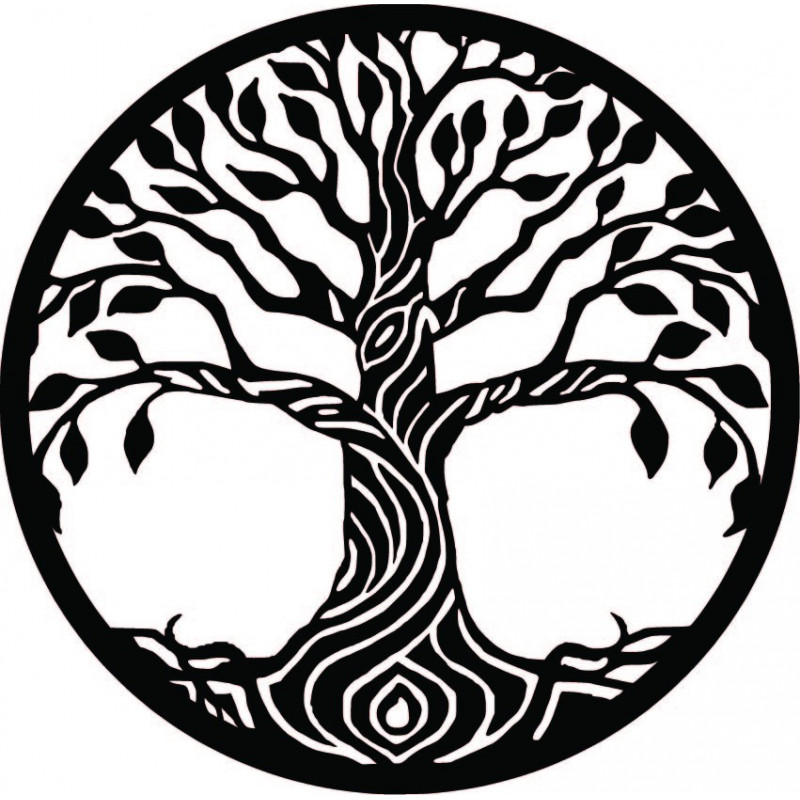 Wandbild eines Baumes aus Pappelsperrholz BIDHIA