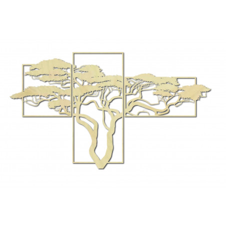 Holzwandgemälde BONSAI Das Gemälde besteht aus drei Teilen SKALICA