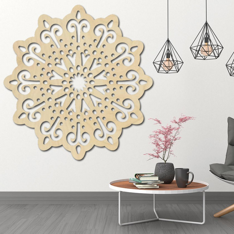 Wandbild Blume aus Sperrholz