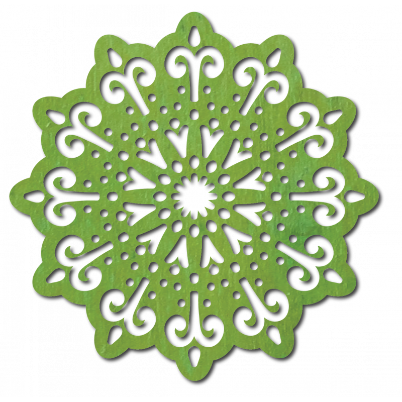 schwarze Malerei an der Wand, Blume aus Sperrholz
