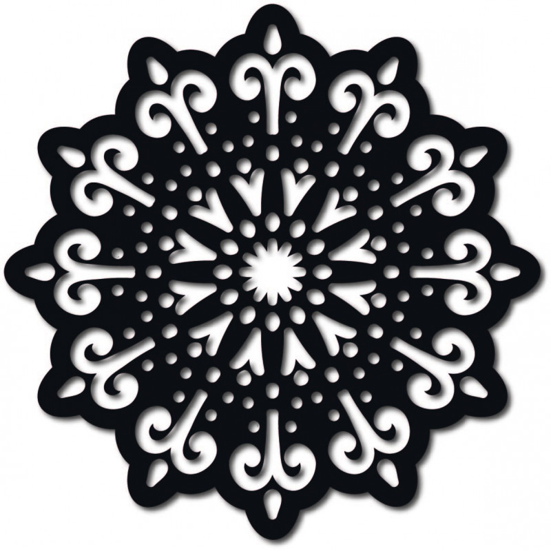 STYLESA modernes Wandbild Blume aus Sperrholz BELFON schwarz