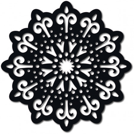 STYLESA modernes Wandbild Blume aus Sperrholz BELFON schwarz