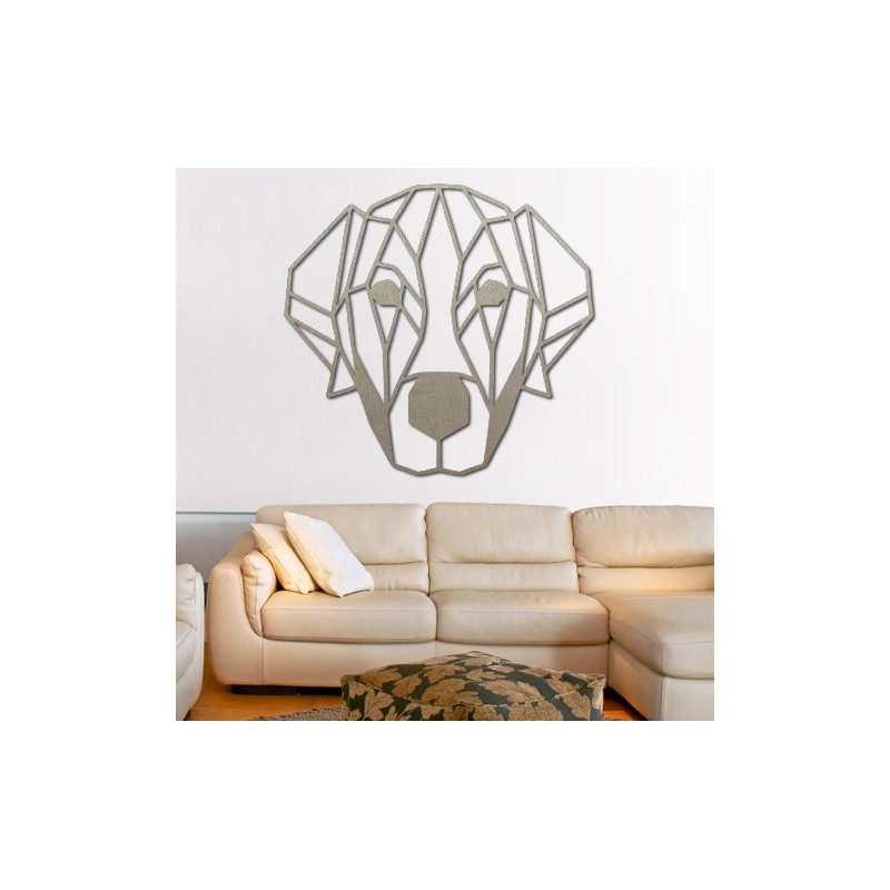 STYLESA modernes Wandbild Hund aus Sperrholz PR0229 HAFFF schwarz
