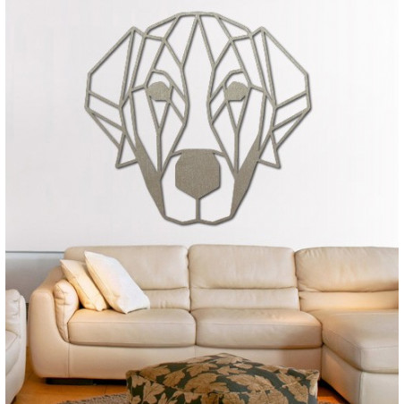 STYLESA modernes Wandbild Hund aus Sperrholz PR0229 HAFFF schwarz