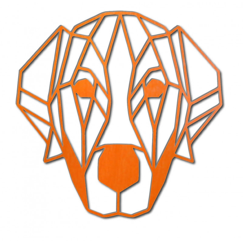 STYLESA modernes Wandbild Hund aus Sperrholz PR0229 HAFFF schwarz