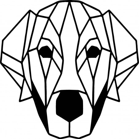 STYLESA modernes Wandbild Hund aus Sperrholz PR0229 HAFFF schwarz