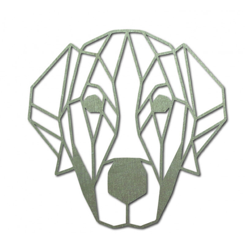 STYLESA modernes Wandbild Hund aus Sperrholz PR0229 HAFFF schwarz