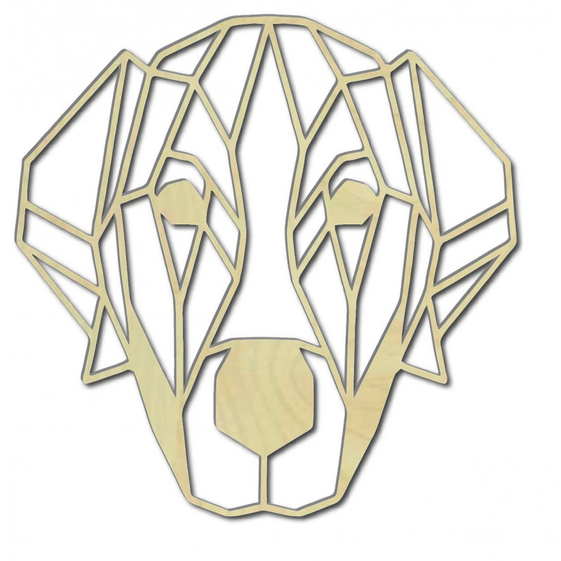 STYLESA modernes Wandbild Hund aus Sperrholz PR0229 HAFFF schwarz