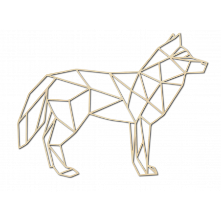 STYLESA geschnitztes Sperrholz-Wandgemälde Wolf PR0231 schwarz