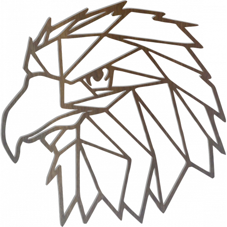 STYLESA Geschnitztes Wandgemälde geometrische Formen Adler PR0234 schwarz