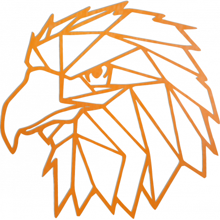 STYLESA Geschnitztes Wandgemälde geometrische Formen Adler PR0234 schwarz