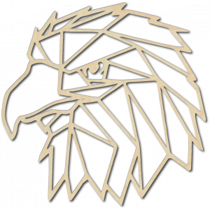 STYLESA Geschnitztes Wandgemälde geometrische Formen Adler PR0234 schwarz 2