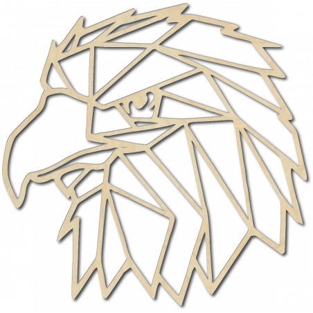 STYLESA Geschnitztes Wandgemälde geometrische Formen Adler PR0234 schwarz