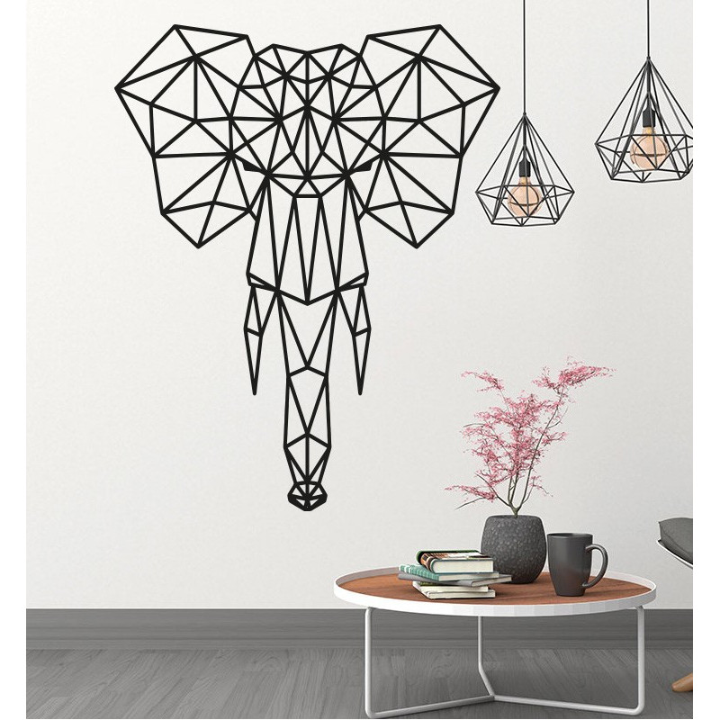 STYLESA Wandbild aus Sperrholz, Elefant PR0238, schwarz