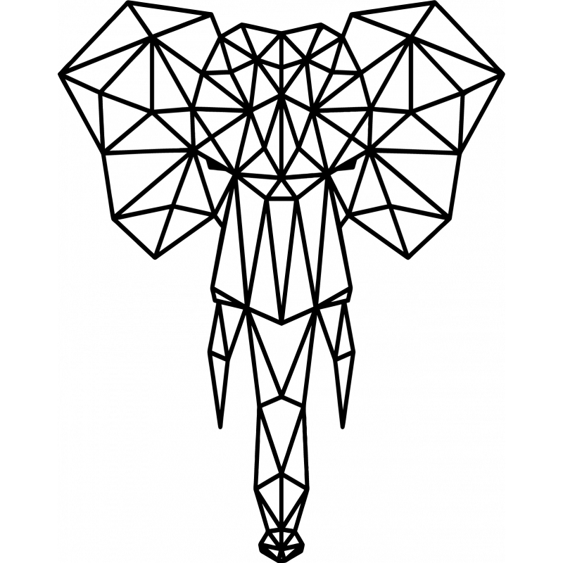 Wandbild aus Sperrholz, Elefant