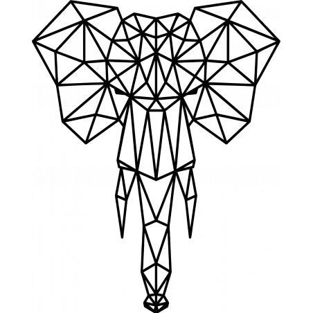 Wandbild aus Sperrholz, Elefant