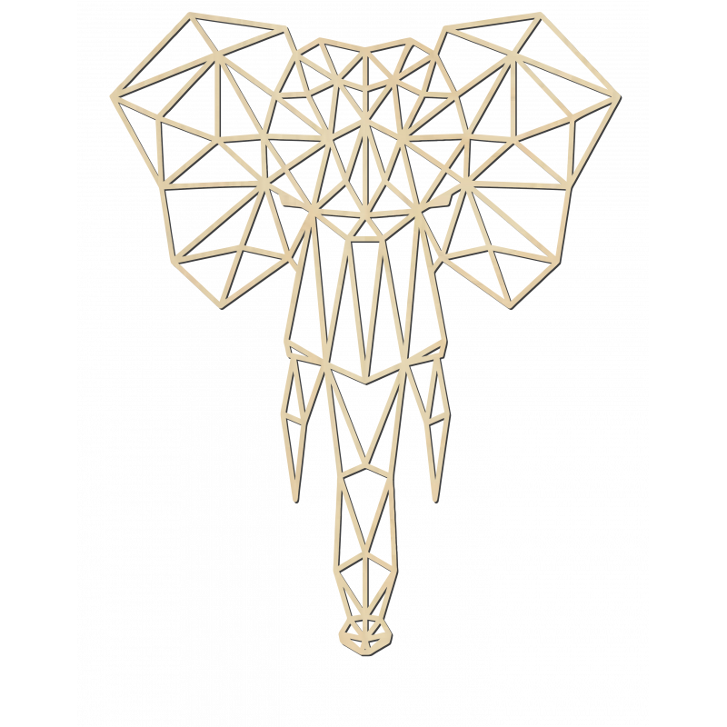 STYLESA Wandbild aus Sperrholz, Elefant PR0238, schwarz