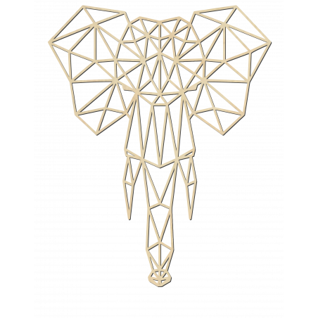 STYLESA Wandbild aus Sperrholz, Elefant PR0238, schwarz