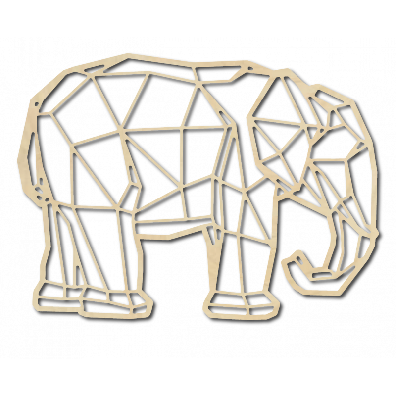 STYLESA Holzbild auf Sperrholz Elefant PR0239 schwarz
