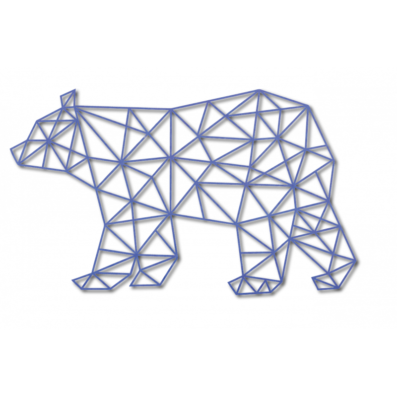 SENTOP Geschnitztes Bild an der Wand eines Bären  schwarz