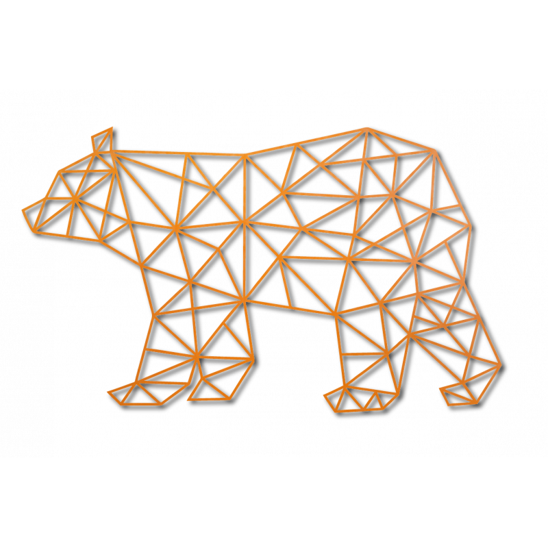 SENTOP Geschnitztes Bild an der Wand eines Bären  schwarz