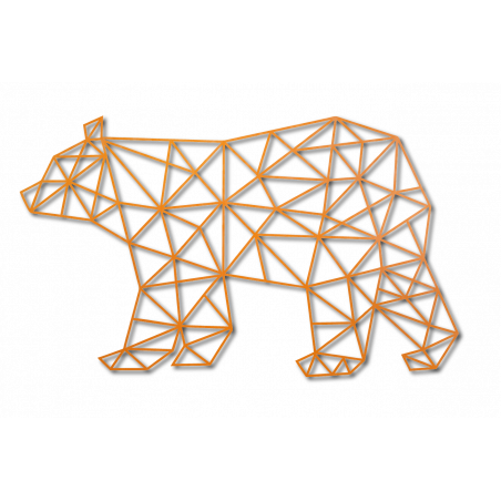 SENTOP Geschnitztes Bild an der Wand eines Bären  schwarz