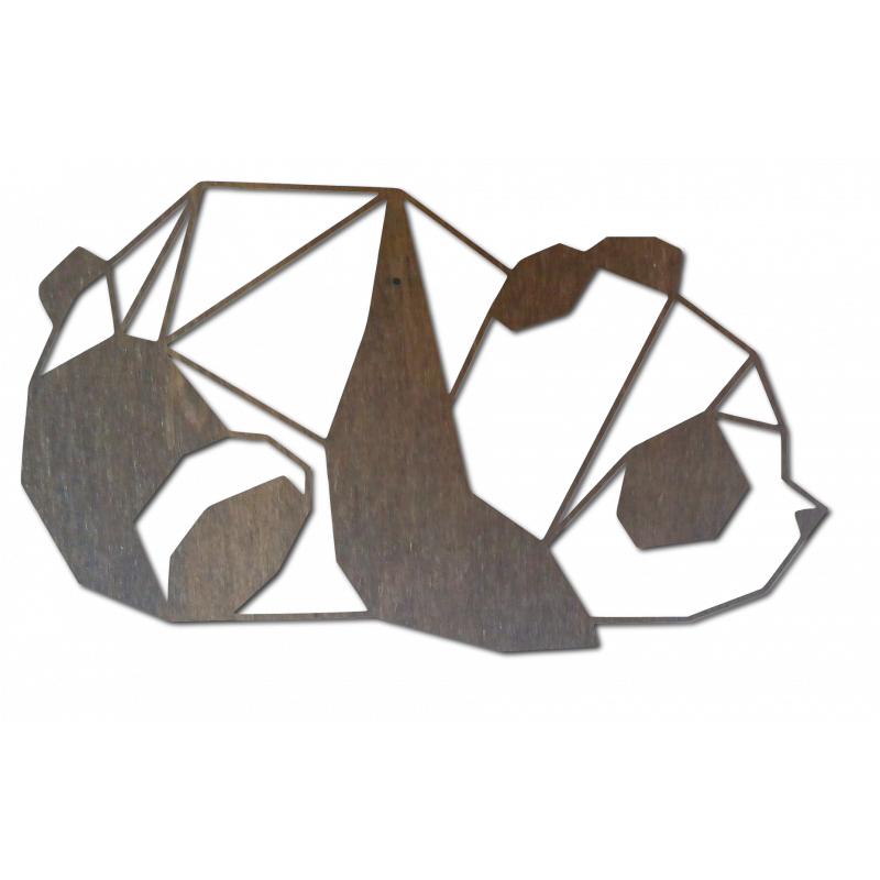 braune Panda Wandmalerei