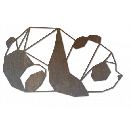 braune Panda Wandmalerei