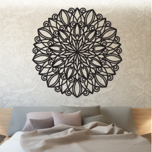 STYLESA Mandala Wandbild aus Sperrholz HARMONY PR0246 schwarz