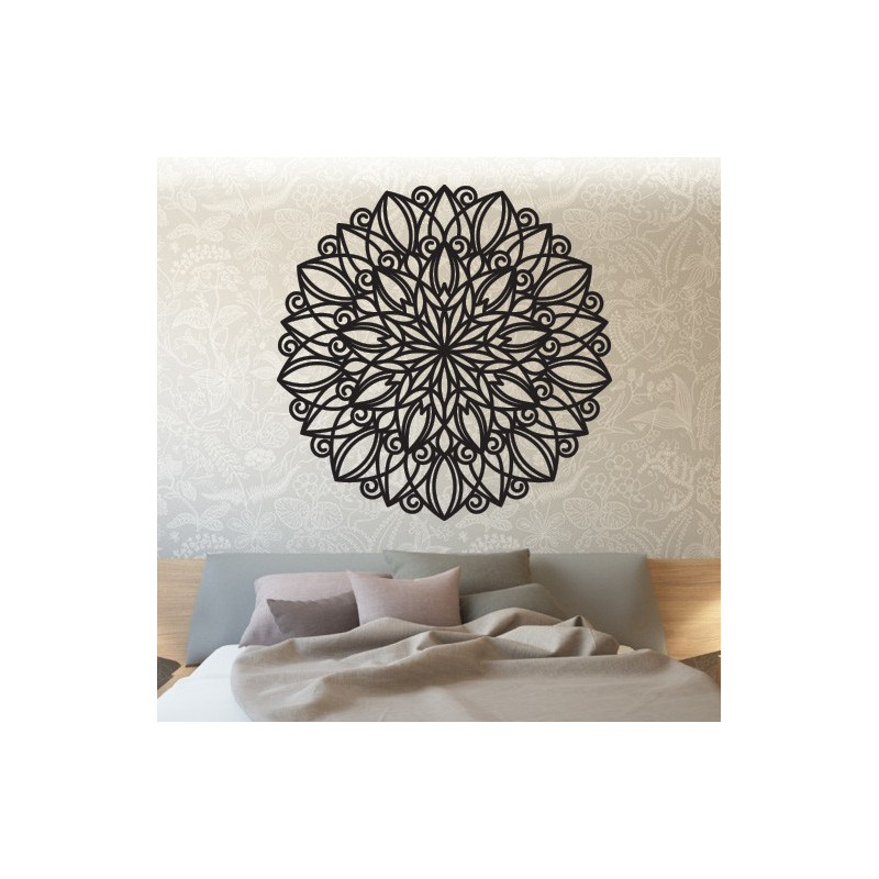 STYLESA Mandala Wandbild aus Sperrholz HARMONY PR0246 schwarz