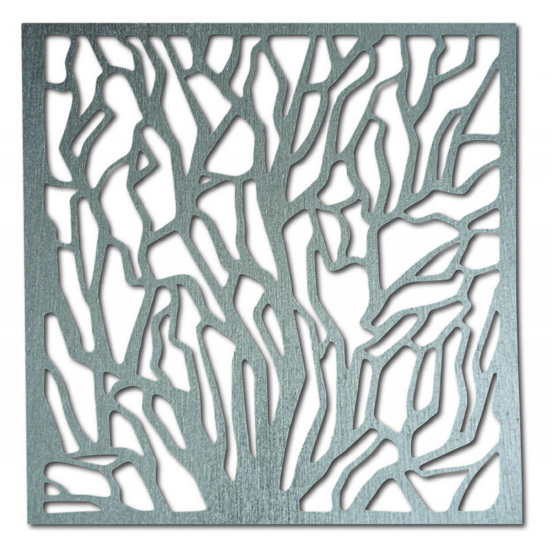 Dekorative Holztafel mit abstraktem Baummotiv für die Wand.