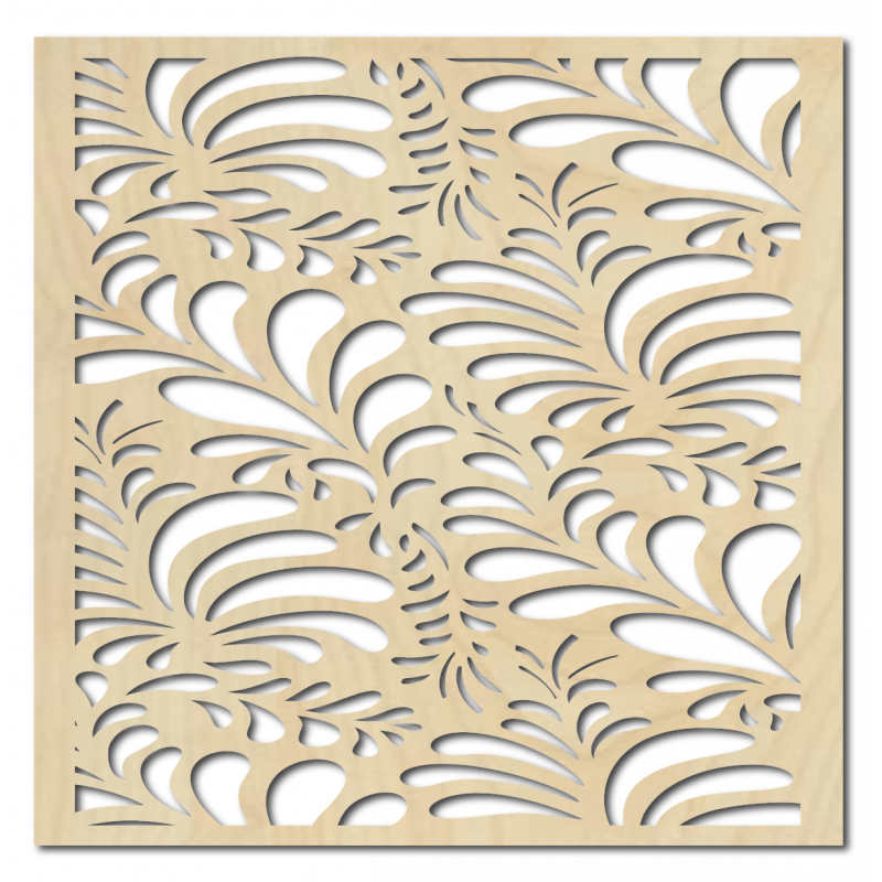 Geschnitztes Sperrholz Wandbild Blume LUPENE