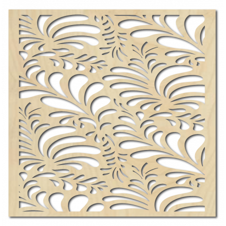 Geschnitztes Sperrholz Wandbild Blume LUPENE